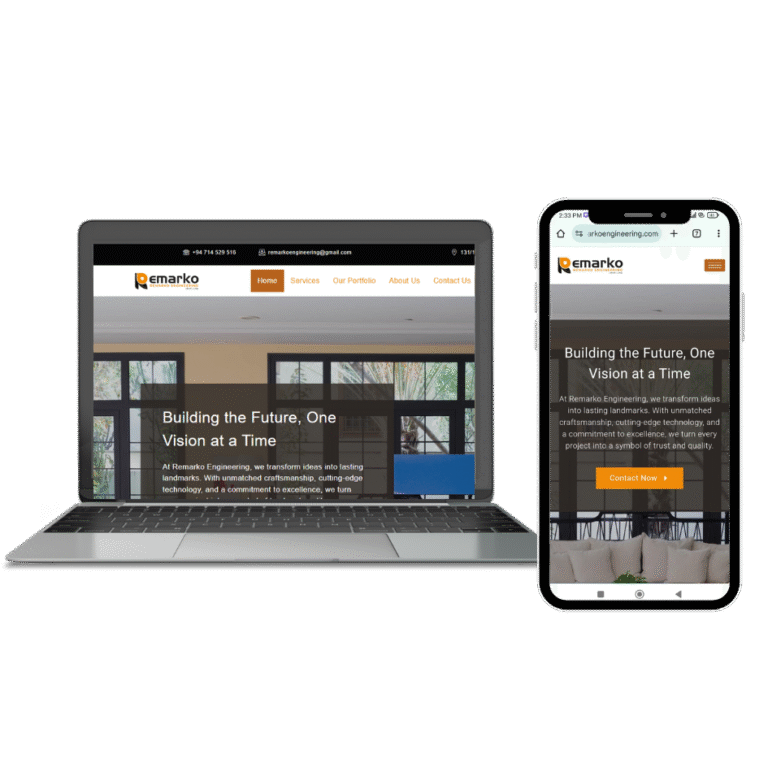 construction company website design