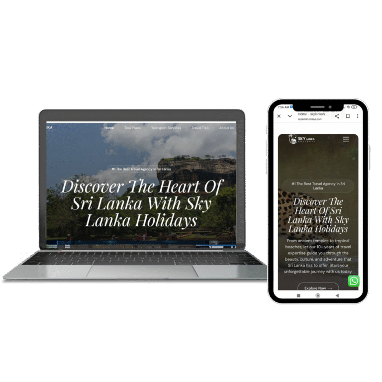 travel website design Sri Lanka